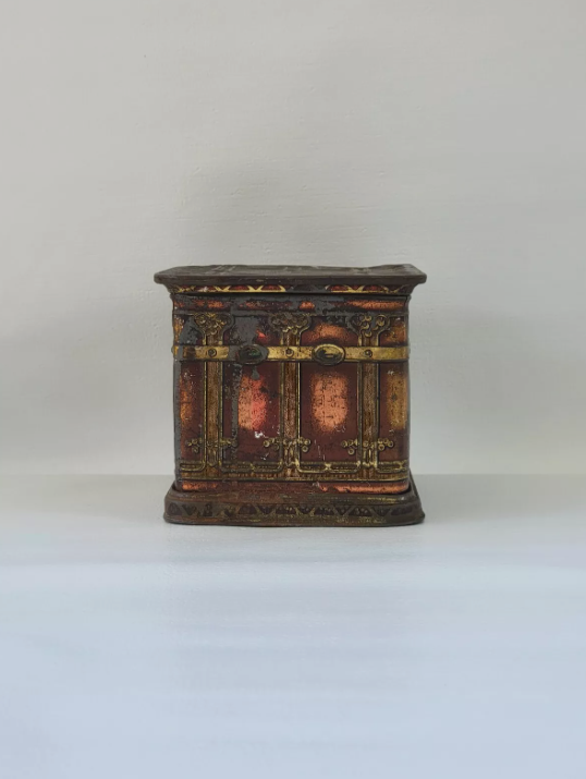 Antique EPICURE Smoking Tobacco Tin Can US Tobacco Co. Hinged Box 4.5"