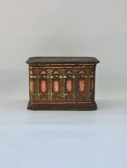 Antique EPICURE Smoking Tobacco Tin Can US Tobacco Co. Hinged Box 4.5"