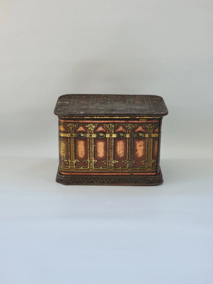 Antique EPICURE Smoking Tobacco Tin Can US Tobacco Co. Hinged Box 4.5"