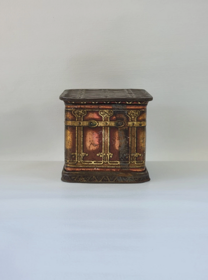 Antique EPICURE Smoking Tobacco Tin Can US Tobacco Co. Hinged Box 4.5"