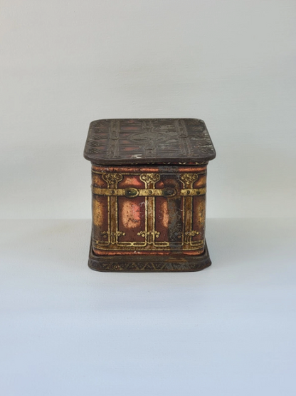 Antique EPICURE Smoking Tobacco Tin Can US Tobacco Co. Hinged Box 4.5"