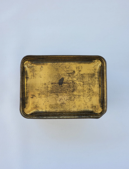 Antique EPICURE Smoking Tobacco Tin Can US Tobacco Co. Hinged Box 4.5"