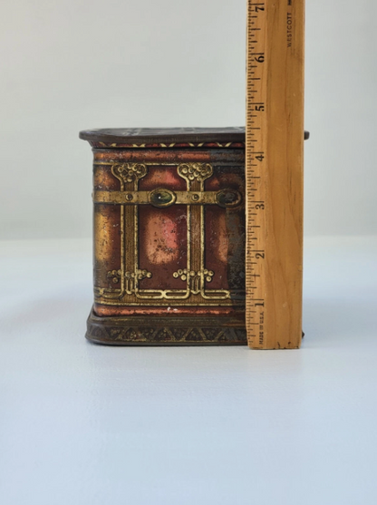 Antique EPICURE Smoking Tobacco Tin Can US Tobacco Co. Hinged Box 4.5"