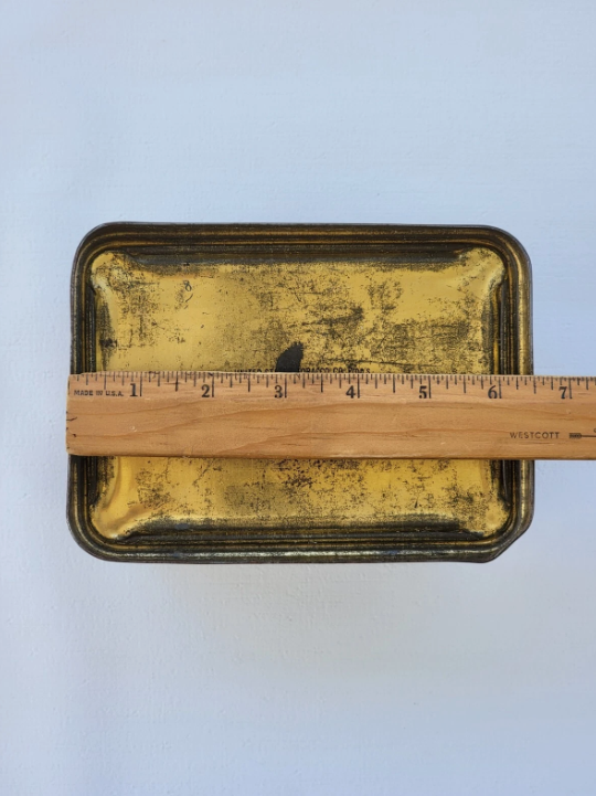 Antique EPICURE Smoking Tobacco Tin Can US Tobacco Co. Hinged Box 4.5"