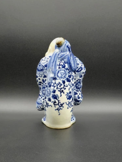 Vintage Japanese  Kutani  Hotei Buddha Figurine 6.5" Tall Japanese Art