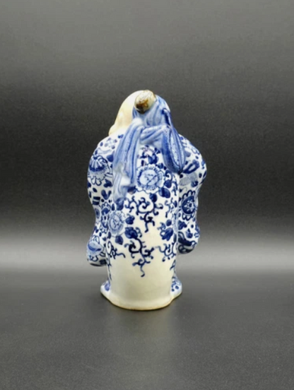 Vintage Japanese  Kutani  Hotei Buddha Figurine 6.5" Tall Japanese Art