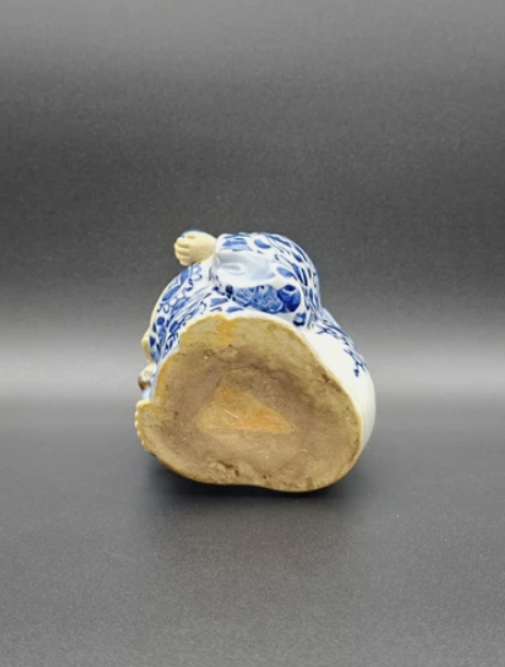 Vintage Japanese  Kutani  Hotei Buddha Figurine 6.5" Tall Japanese Art